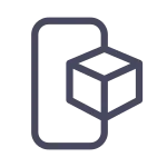 Cube On Phone 1 SVG Icon